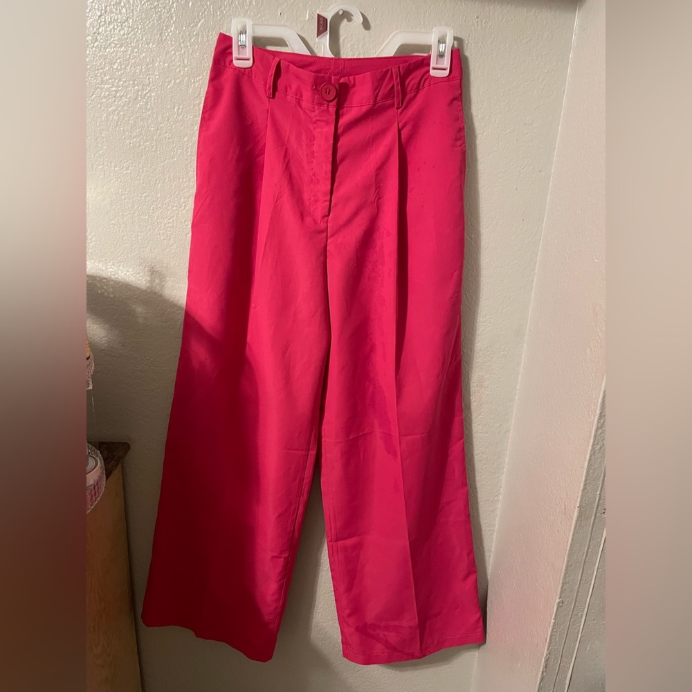 SHEIN EZwear Solid Wide Leg Pants